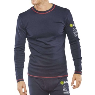 Beeswift CARC22 ARC Compliant Long Sleeve T-Shirt Navy Blue